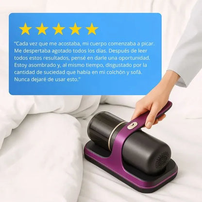 Duerme libre de ácaros desde esta noche con PureDream™ — el aspirador UV que limpia donde otros no llegan.