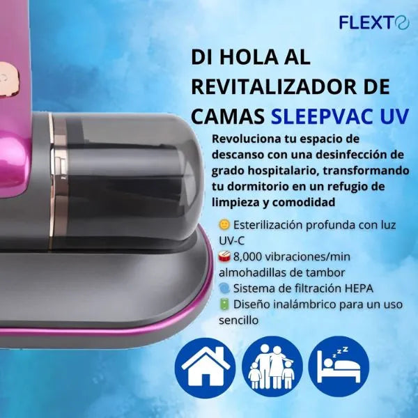 Duerme libre de ácaros desde esta noche con PureDream™ — el aspirador UV que limpia donde otros no llegan.